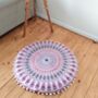 Elegant Round Mandala Floor Cushion Cover, thumbnail 1 of 9