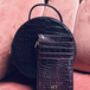 Personalised Round Bag Croc Leather, thumbnail 7 of 12