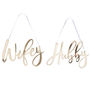 Gold Foiled Wifey And Hubby Chair Signs, thumbnail 2 of 3