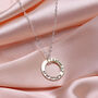 Personalised Sterling Silver Coordinate Circle Necklace, thumbnail 1 of 4