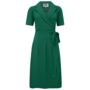 Peggy Dress In Hampton Green 1940s Vintage Style, thumbnail 1 of 2