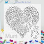 Colour In Mum Butterfly Heart Card, thumbnail 1 of 12