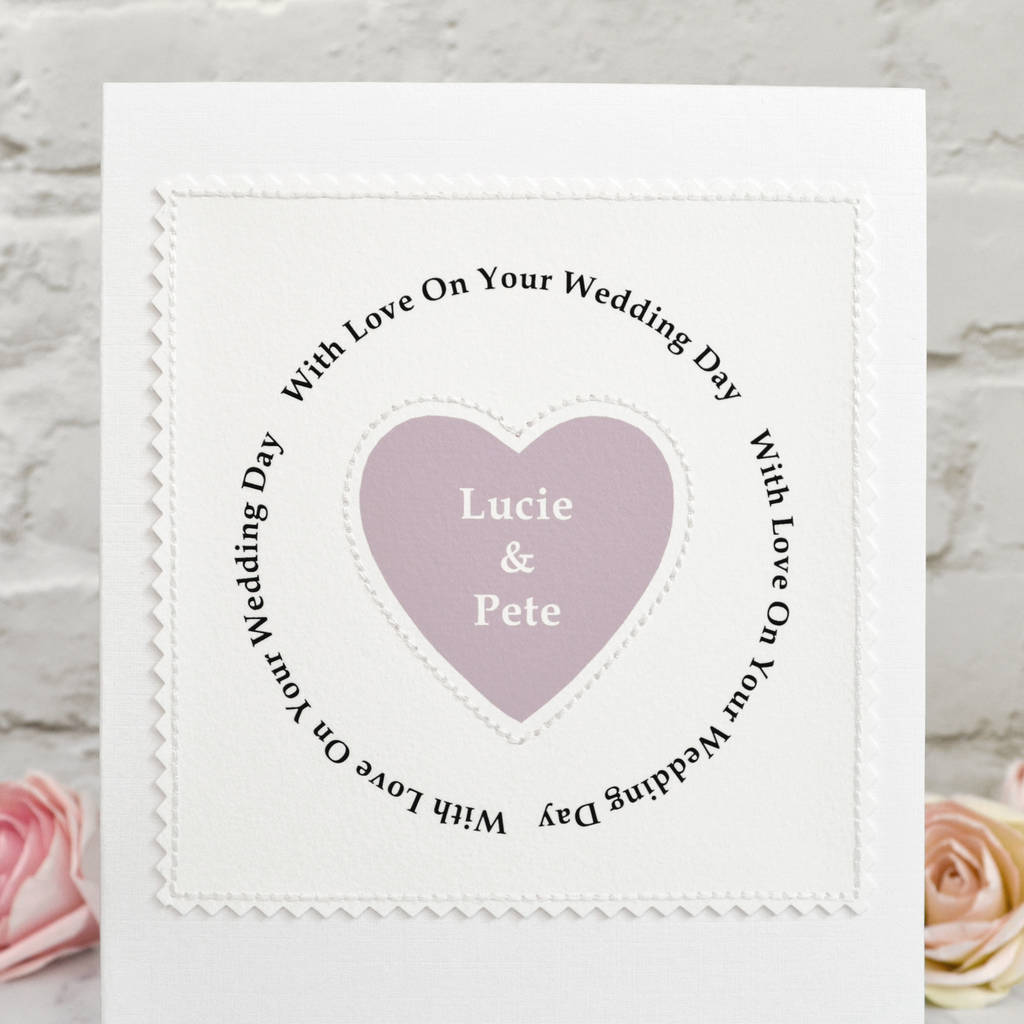 heart handmade personalised wedding card by jenny arnott cards handmade wedding cards