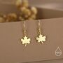 Sterling Silver Maple Leaf Drop Hook Earrings, thumbnail 6 of 11