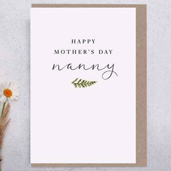 Modern Happy Mother's Day Nanny Greeting Card, 2 of 2