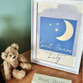 Personalised Sweet Dreams Nursery Print, 2 of 2