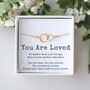 You Are Loved Bracelet, Inspirational Gift For Her, thumbnail 1 of 7