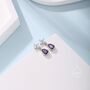 Four Cz And Droplet Stud Earrings, thumbnail 2 of 12