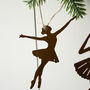 Two Aged Metal Ballet Dancer Tree Decorations, thumbnail 3 of 4