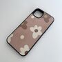 Brown, Beige Flowers Phone Case, thumbnail 1 of 2