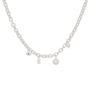 Ersa Silver Chunky Chain Charm Necklace, thumbnail 1 of 3