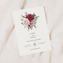 Burgundy And Blush Floral Wedding Save The Dates, thumbnail 1 of 4