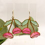 Pink Flower Drop Earrings For Her, thumbnail 5 of 10