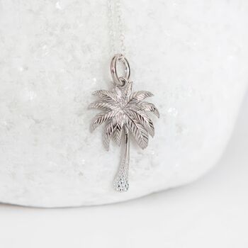 Sterling Silver Palm Tree Necklace, 3 of 10