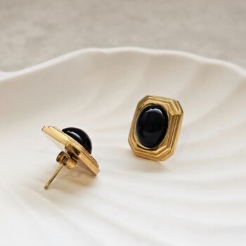 Black Agate Earrings, 4 of 8