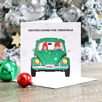 'Driving Gnome For Christmas' Card, 3 of 3