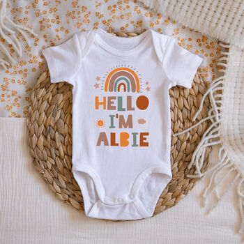 Personalised New Baby Bodysuit Boho, 3 of 5