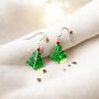 Cute Bubble Glass Christmas Tree Earrings, thumbnail 6 of 6