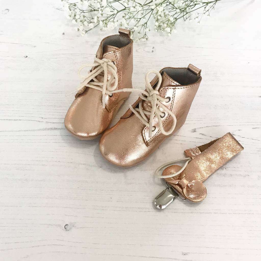 rose gold shoes baby