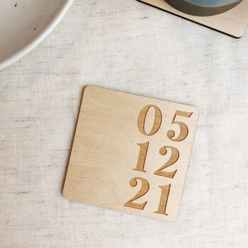 Personalised Custom Date Coaster, 5 of 6