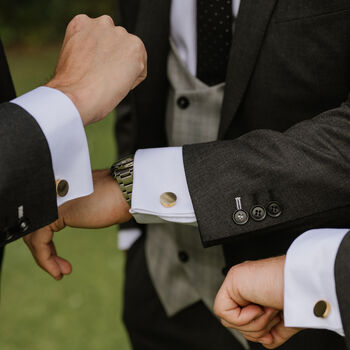 Personalised Solid Brass Cufflinks, 2 of 8