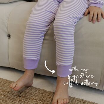 Girls Personalised Pink Stripe Fairy Wreath Pyjamas, 11 of 11