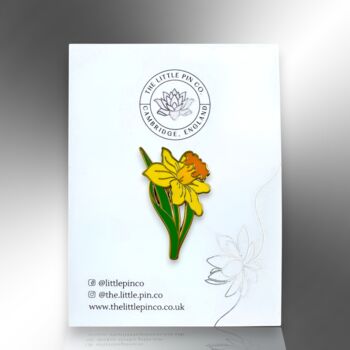 Daffodil Spring Flower Hard Enamel Pin Brooch, 5 of 9
