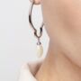 925 Sterling Silver Mother Of Pearl Large Hoops, thumbnail 1 of 3