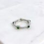 Green Diopside Gemstone Sterling Silver Stacking Ring, thumbnail 1 of 7