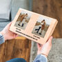 Personalised Photo Block With Two Photos And Message, thumbnail 3 of 5
