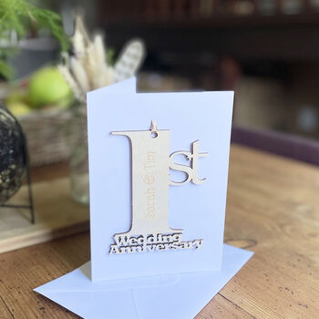 Personalised 1st Anniversary Card, 2 of 9