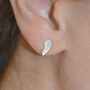 'Better Together' Sterling Silver Heart Stud Earrings, thumbnail 6 of 7