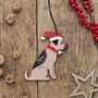 Border Terrier Dog Christmas Decoration Personalisation Available, thumbnail 1 of 5