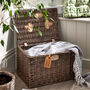 Personalised Antique Wash Wicker Chest Hamper, thumbnail 1 of 6