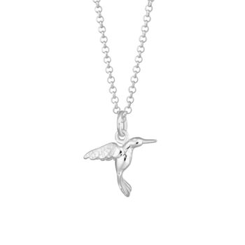 Hummingbird Necklace, Sterling Silver Or Gold Plated, 9 of 10