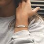 Sterling Silver Box Chain Identity Bracelet, thumbnail 1 of 6