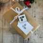 Merry Christmas Holly Design Rubber Stamp For Crafting, thumbnail 4 of 8