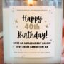 40th Birthday Gift, Personalised Happy 40th Birthday Candle, thumbnail 4 of 5
