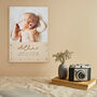 Personalised New Baby Wooden Photo Wall Print, thumbnail 1 of 2