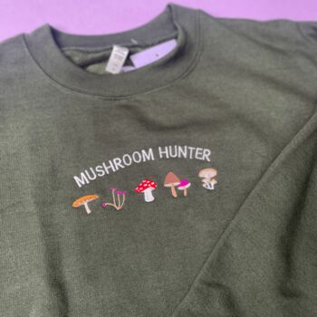 Mushroom Hunter Embroidered Sweatshirt, 3 of 5