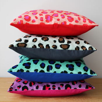 Velvet Leopard Print Cushion, 2 of 12