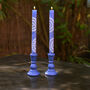 Royal Blue Hand Painted Candles, thumbnail 2 of 2