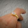 Rainbow Moonstone Gold Ring, thumbnail 11 of 12