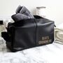 Personalised Luxury Black Leatherette Wash Bag, thumbnail 2 of 5