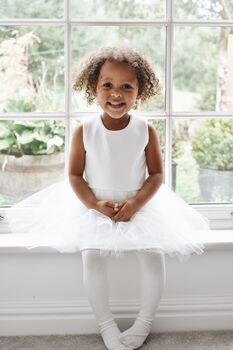White Heart Sparkly Tutu Dress, 2 of 8