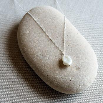Chloe. Sterling Silver Pearl Pendant Necklace, 2 of 3