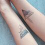 Triangles Ocean Forest Metallic Temporary Tattoo, thumbnail 6 of 9