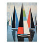 The Yacht Race Sail Boats At Sea Blue Wall Art Print, thumbnail 6 of 6