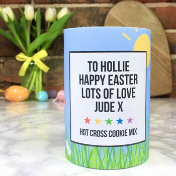 Personalised Hot Cross Cookie Mix, 2 of 3