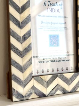 Table Top Picture Frame, Indian Block Print Fabric, 8 of 10